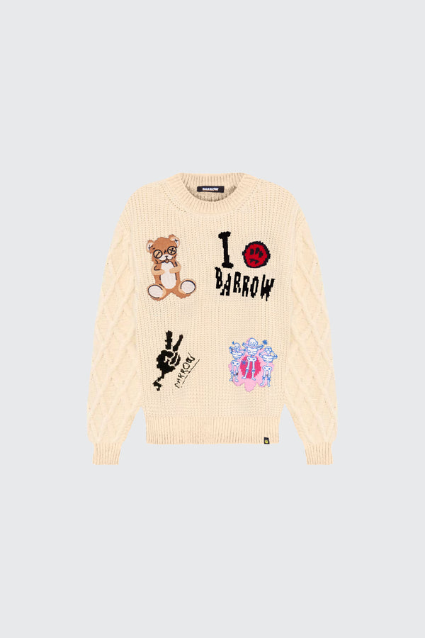 Barrow Sweater with multicolor patch