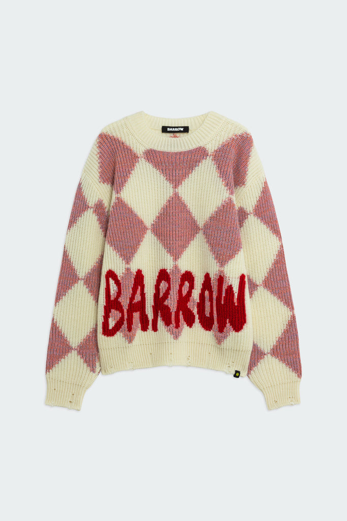 Barrow Maglia A Rombi Jacquard