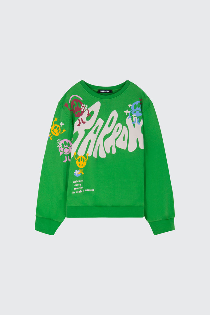 Barrow Flock Print Crewneck Sweatshirt