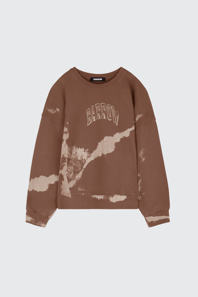 Barrow 'paint effect' crewneck sweatshirt