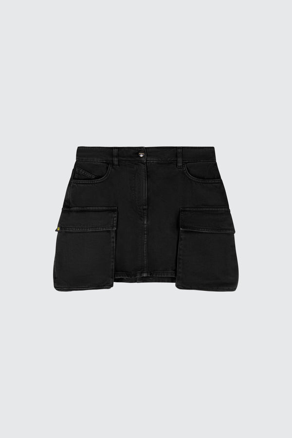 Barrow Denim Cargo Mini Skirt